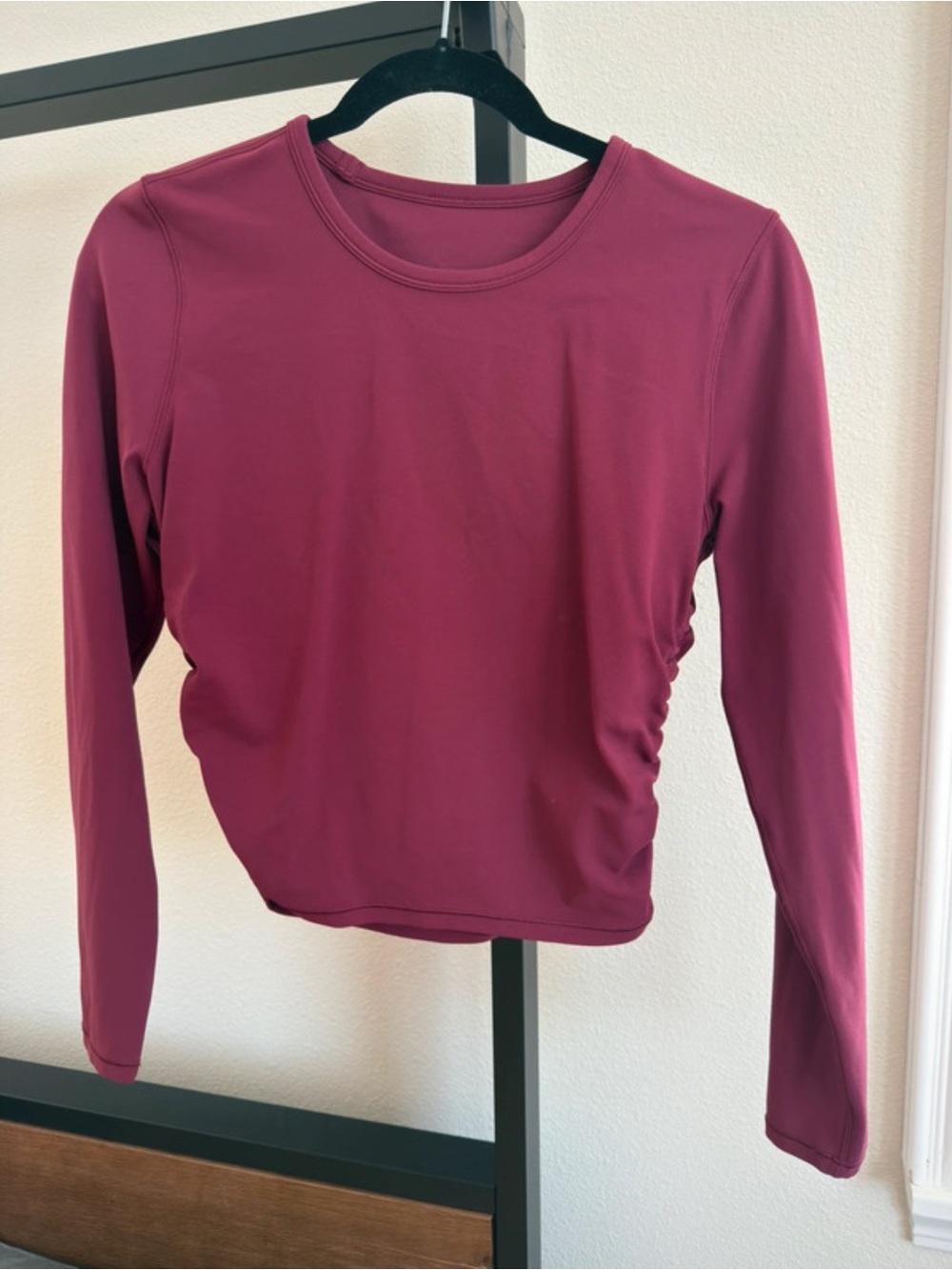 lululemon athletica Long Sleeve Crew Top in Wineberry